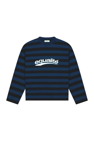 Equalité Axel Stripe Longsleeve Tee Black & Navy