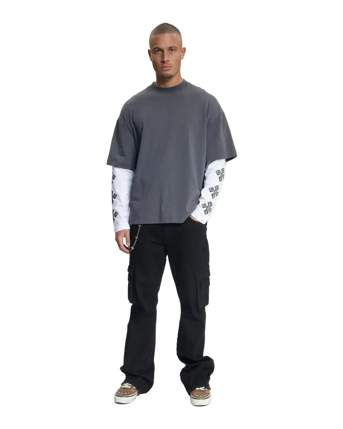 Croyez Cross Double Sleeve T-Shirt