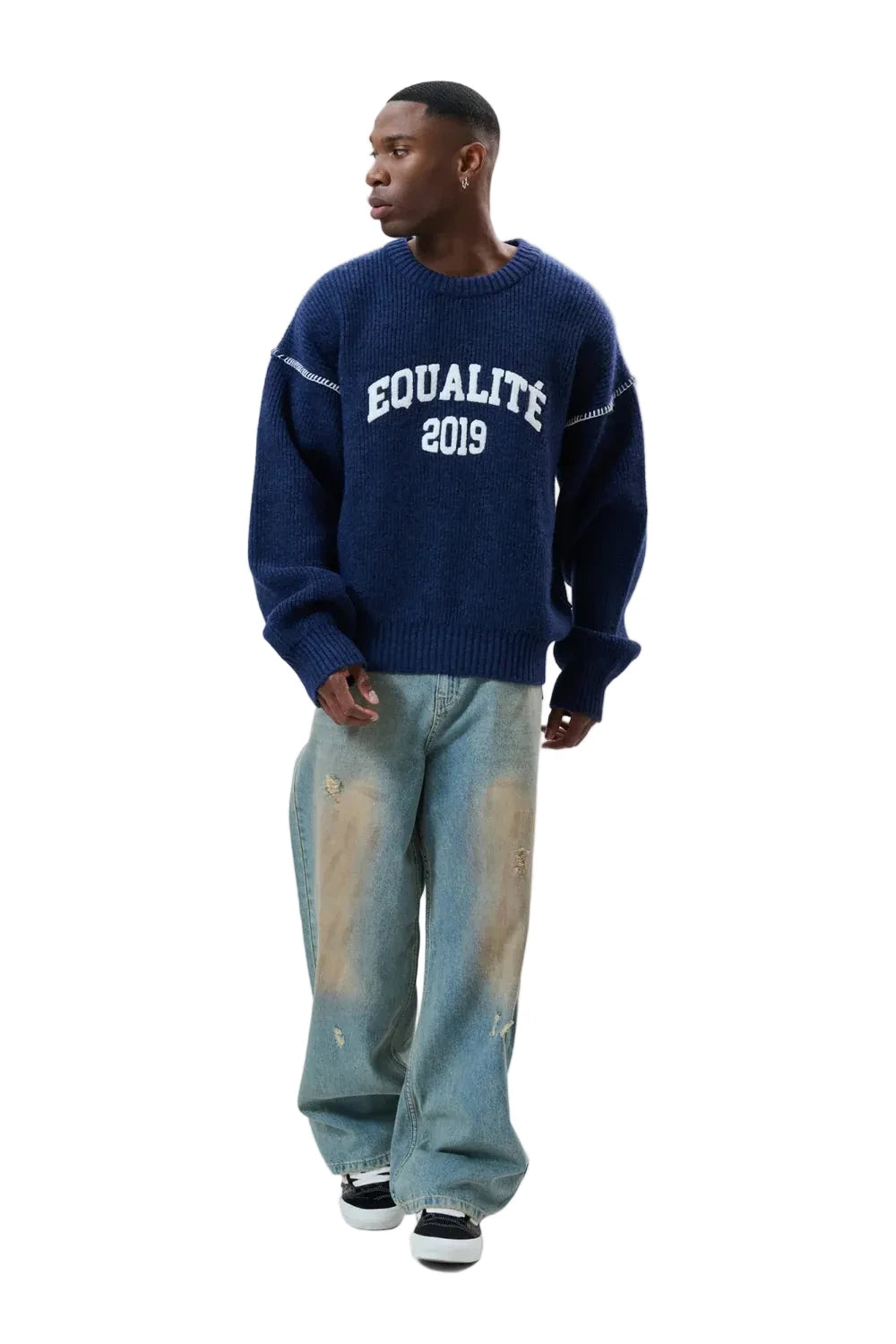 Equalité Collective Knit Sweater Navy