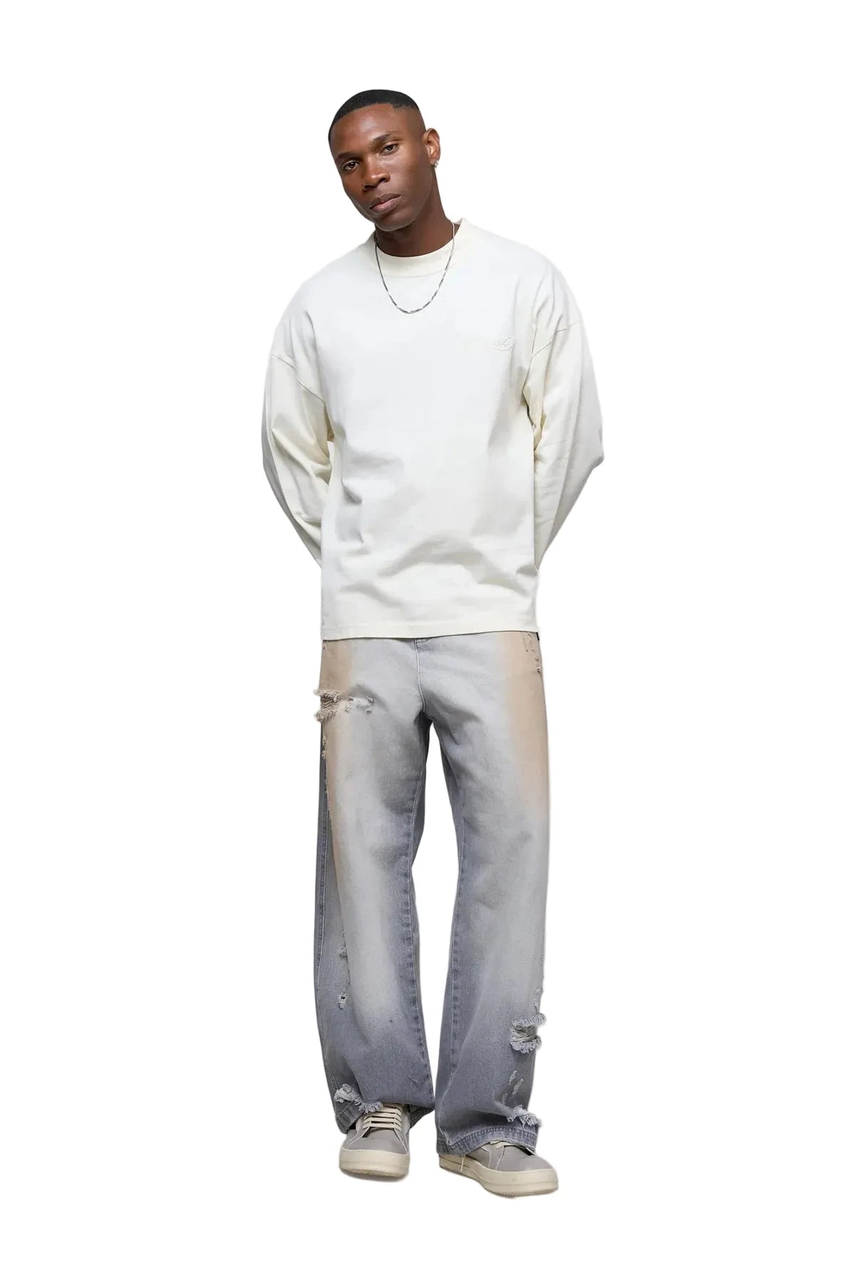 Equalité Lemi Baggy Jeans Blue White Dirty Wash