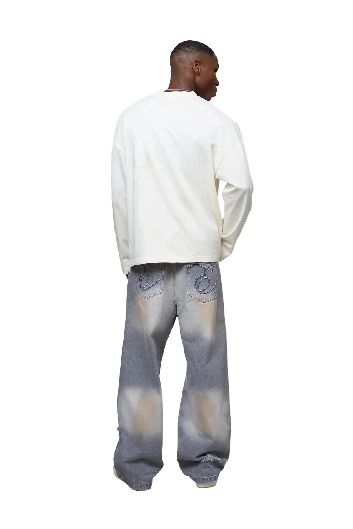 Equalité Lemi Baggy Jeans Blue White Dirty Wash