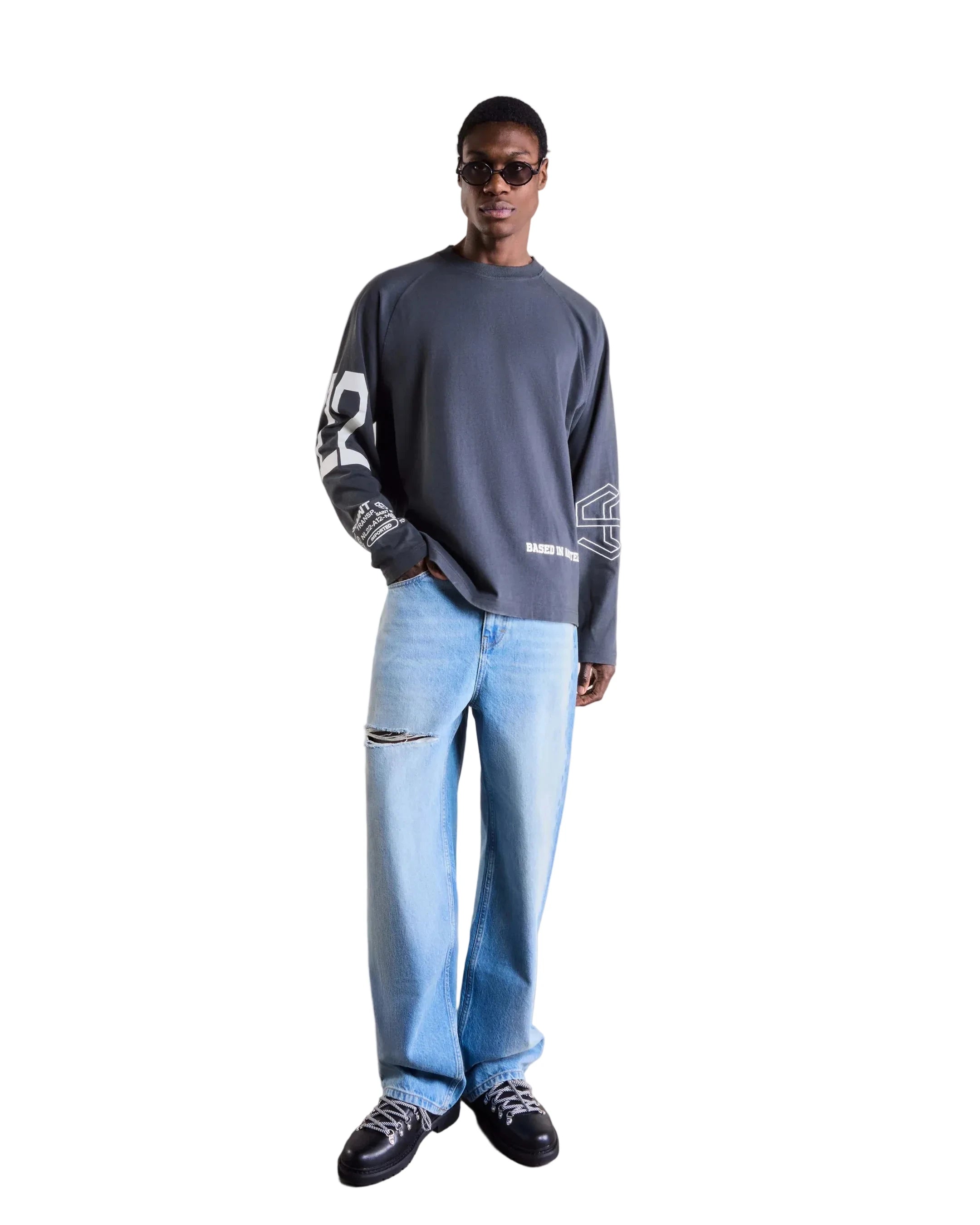 Saint Blanc Multi Logo Raglan Longshirt